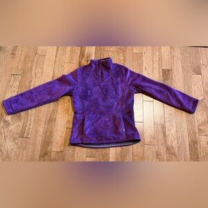 The North Face Teddy Fleece 1/4 Zip Plum/ Purple Womens Size Medium